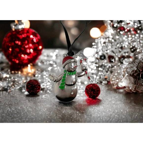 NEW CREATIVE GIFTS INTERNATIONAL 3d snowman ornament in multi - Picture 2 of 3